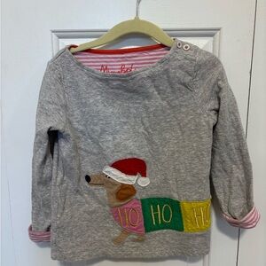 Gray Long Sleeve Tee with Holiday Duck Design